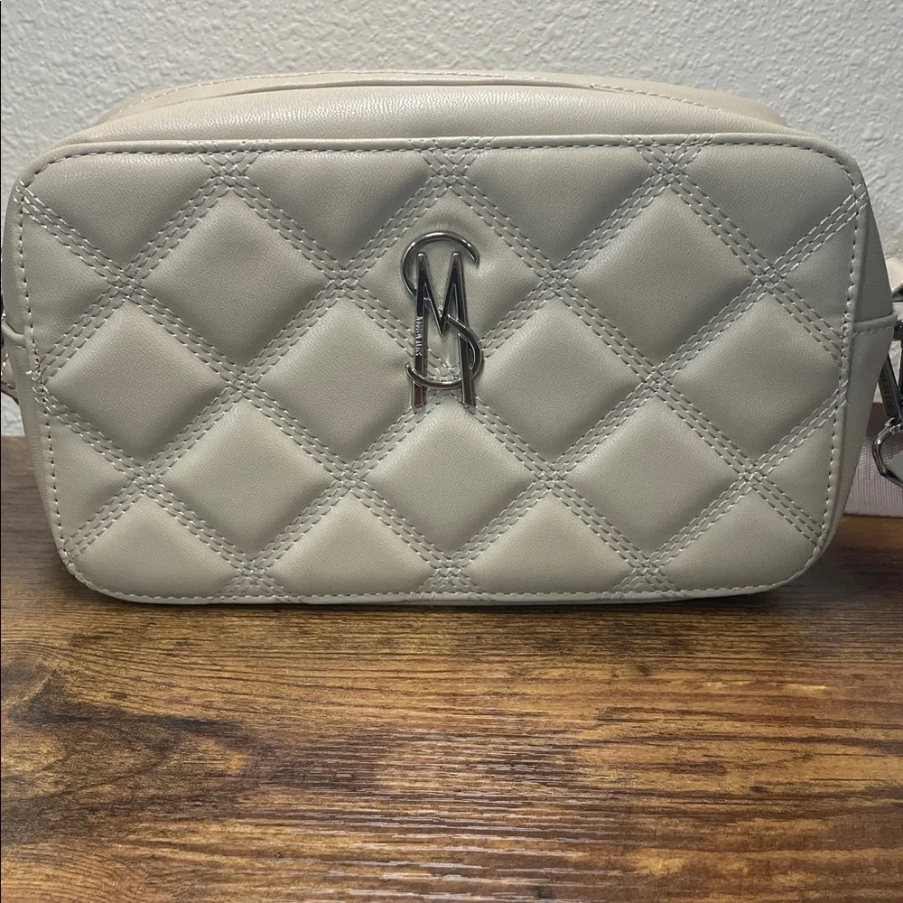 Steve Madden Wallie Taupe Leather Crossbody Bag